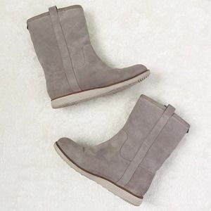 Cole Haan Roper Grand Winter Boots in Waterproof Gray Quilted Suede Size 8
